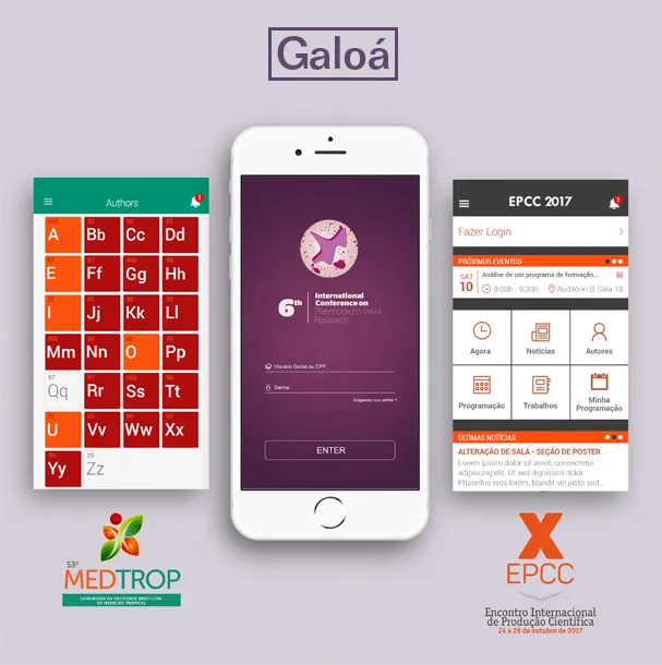 imagem de alguns app galoá