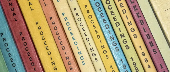 Livros de proceedings físicos