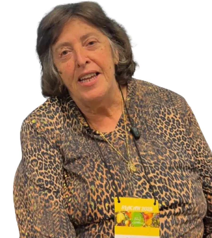 Profa. Glaucia Pastore, coordenadora do SLACAN, no depoimento sobre a Galoá.