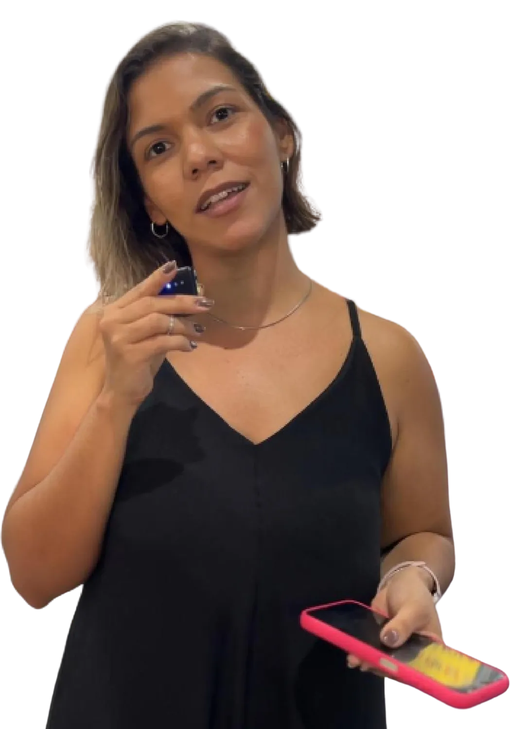 Mayara Almeida, doutoranda da UFRPE, no depoimento sobre o aplicativo da Galoá.