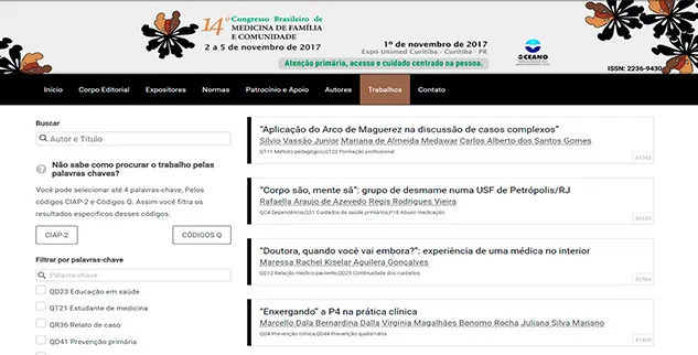 Layout dos anais do 14º CBMFC